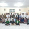 Jajaran pengurus GP Ansor Kuningan yang baru, foto bersama usai acara PKD di aula gedung PC NU Kuningan, kemarin.