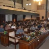 Sidang paripurna internal DPRD terkait pengesahan PansusEvaluasi TNGC, Jumat pekan kemarin.,