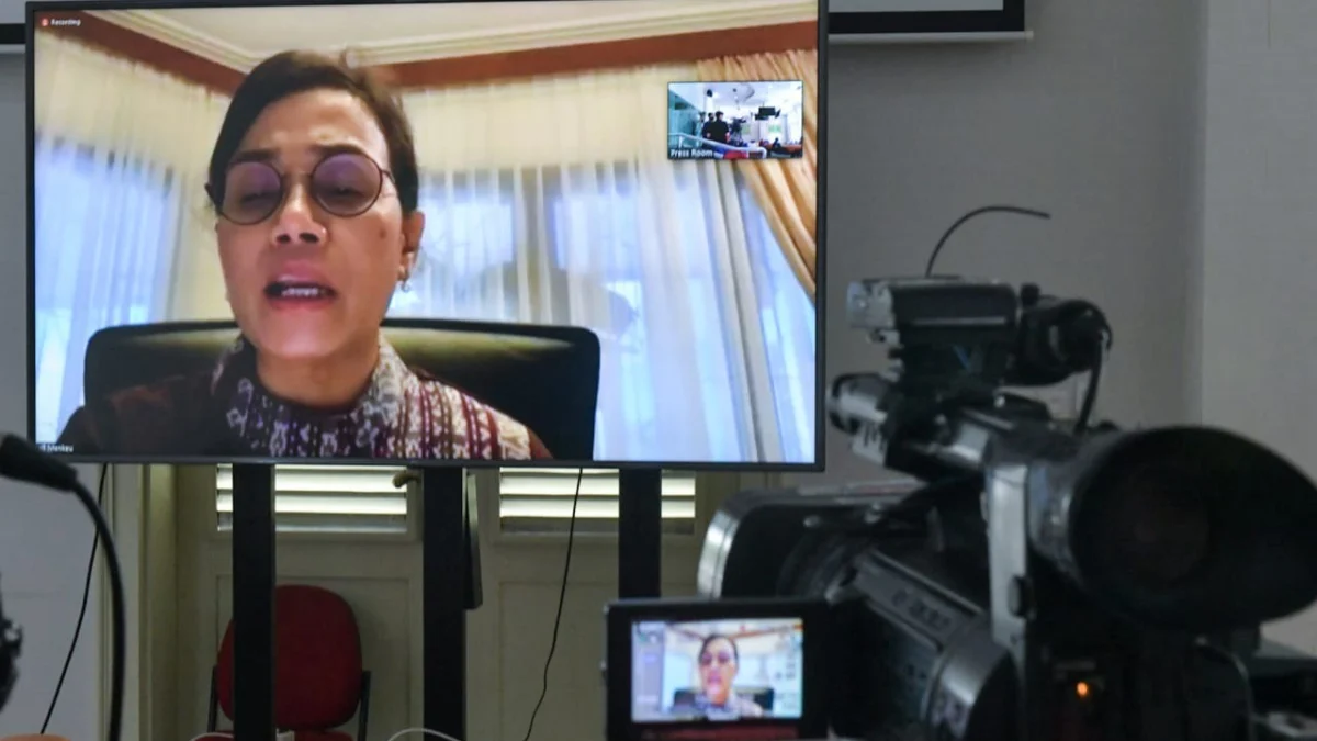Usai Uji Sampel, Kasus Naik Tajam vide-conference-sri-mulyani