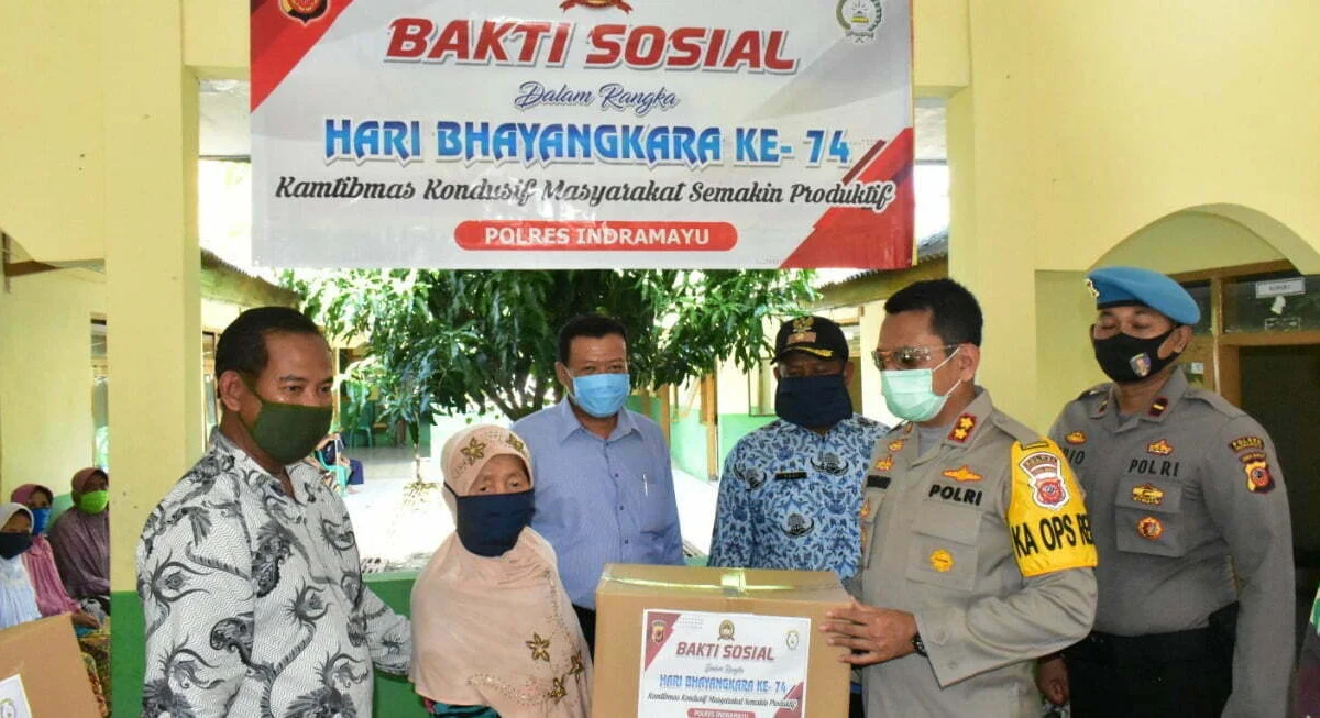 Polres Bagikan Ribuan Paket Sembako