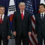 Donald Trump, Moon Jae-in, Shinzo Abe