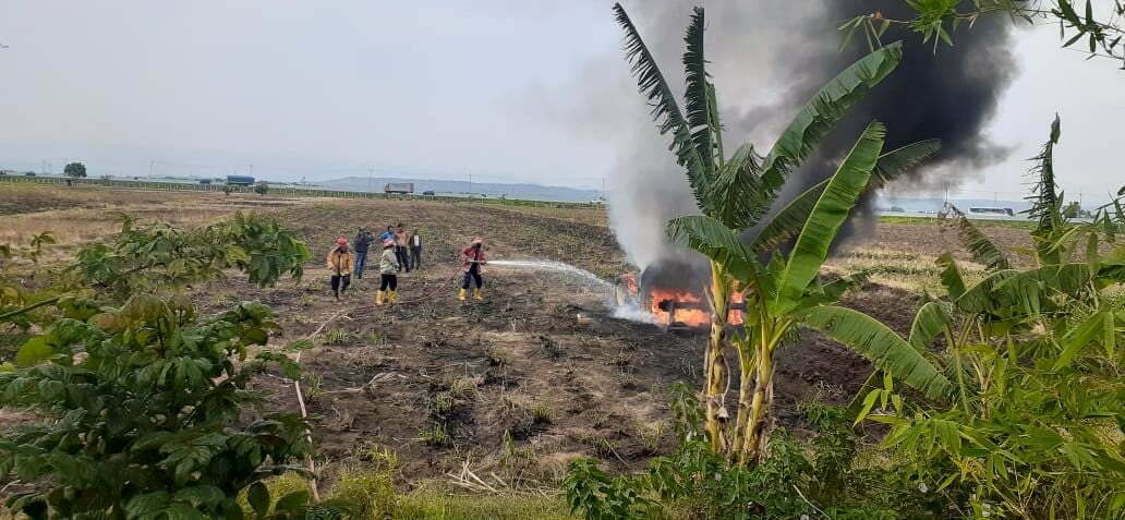 Traktor Terbakar, Rugi Rp300 Juta