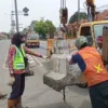 Siap Contraflow di Pasar Tumpah