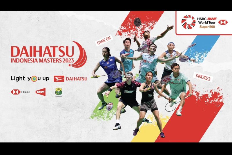 Poster BWF Super 500 Indonesia Masters 2023. --FOTO: ANTARA