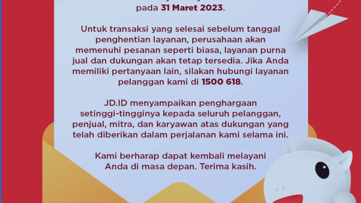 JD.ID Pamit dari e-Commerce, Sudah Rumahkan 200 Pegawainya