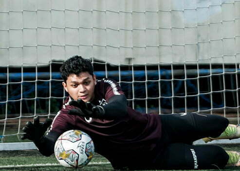 Kiper PSIS Semarang berlatih menghadapi laga putaran 2 liga 1