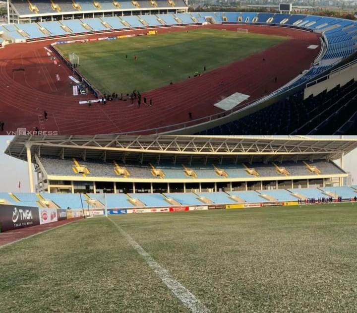 Stadion My Dinh di Hanoi, Vietnam. Stadion ini akan mempertandingkan Vietnam vs Indonesia di leg kedua babak semifinal Piala AFF 2022, malam nanti jam 19.30 WIB. --FOTO: INSTAGRAMFAKTATIMNAS