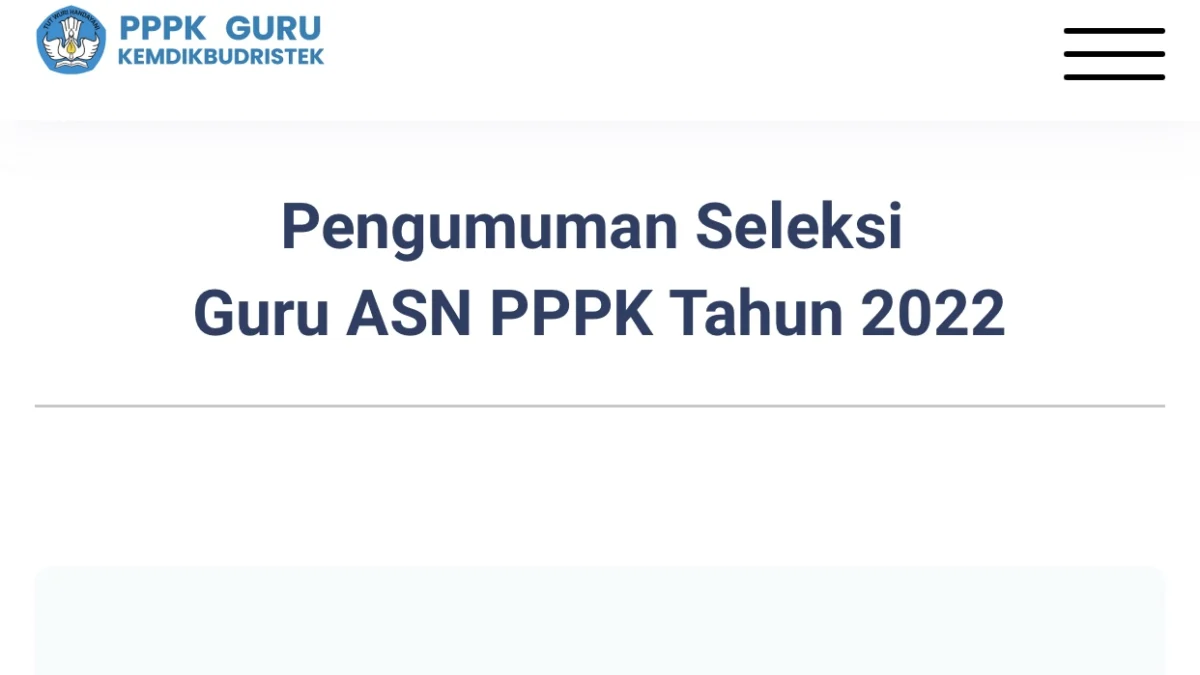 Hasil Seleksi PPPK 2022