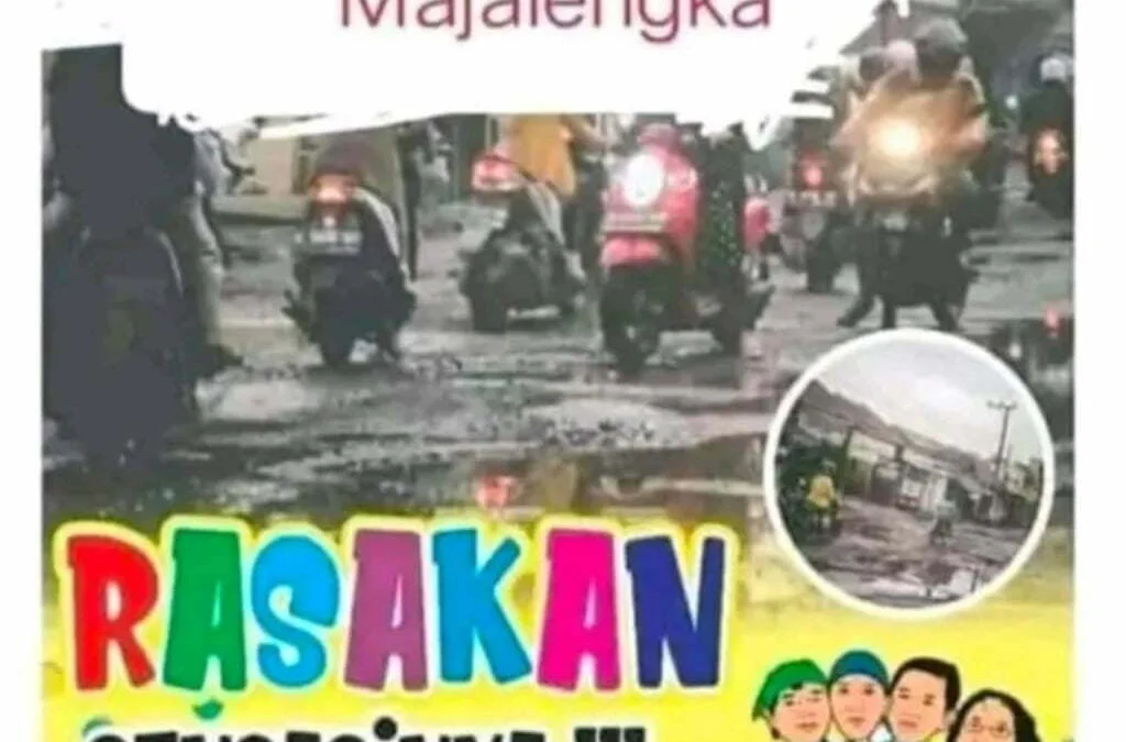 Brosur beredar di berbagai media sosial memasang logo pesona Indonesia di sisi kiri, dengan judul besar bertuliskan Wisata Anyar Lobang Sewu diblok besar dengan warna merah mencolok.