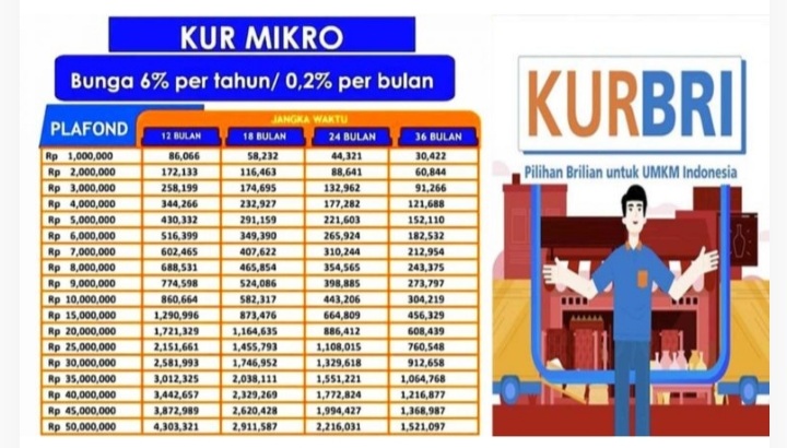 simulasi pinjaman kur bri 2023