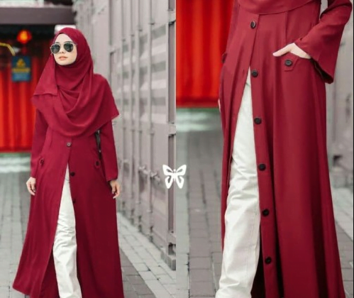 bjau merah cocok dengan jilbab warna apa