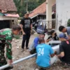 Kodim 0617 Majalengka dan Koramil 1702 Maja membangun menara penguat sinyal di Blok Gunung Windu Desa Cipicung Kecamatan Maja