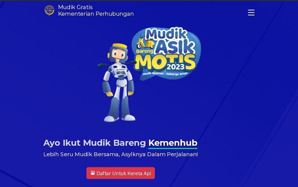 Mudik Gratis kemenhub 2023