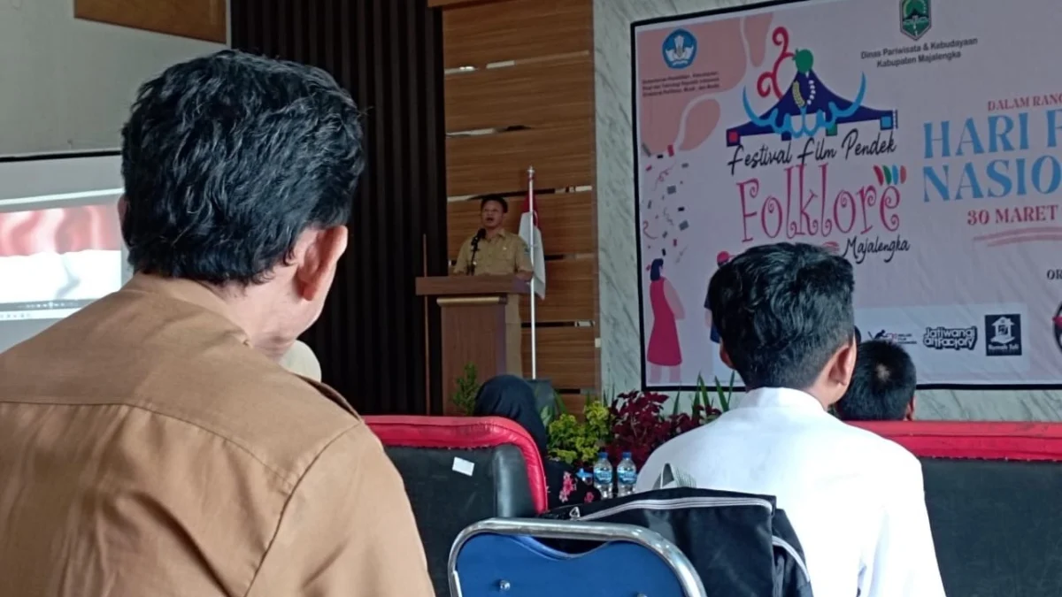 Peserta Festival Film Pendek Folklore di Gedung BKPSDM Majalengka, Senin (19/3)