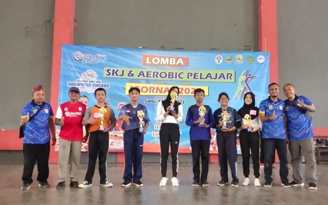 Para juara lomba SKJ dan Aerobik Pelajar Igornas 2023. --foto: igornas for radar cirebon