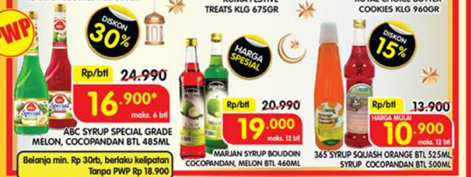 Jelang Ramadan, Supermarket Sudah Memajang Aneka Syrup dan Squash, Cek Harganya