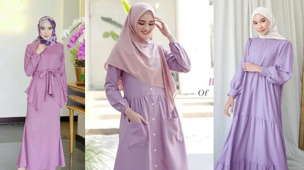 baju ungu cocok dengan jilbab warna apa