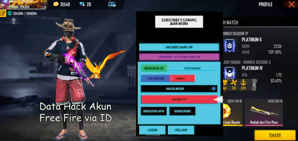 aplikasi hack akun ff device id