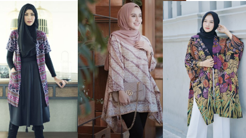 model baju batik kerja wanita berhijab