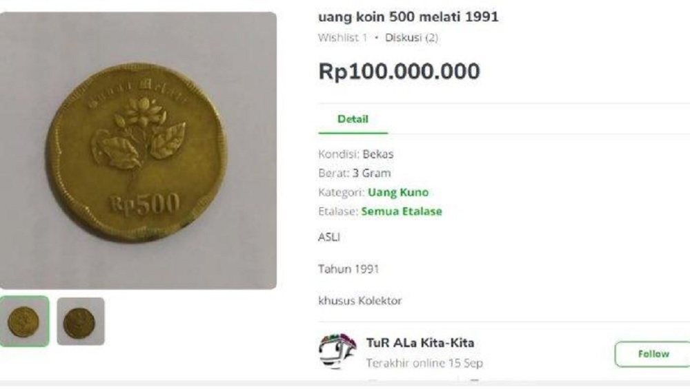 BAKAL KAYA NIH! Ternyata ada 4 cara jual uang koin 500 tahun 1992 bisa tembus 100JT