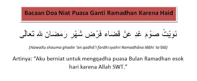 Niat Puasa Ganti Ramadhan Karena Haid