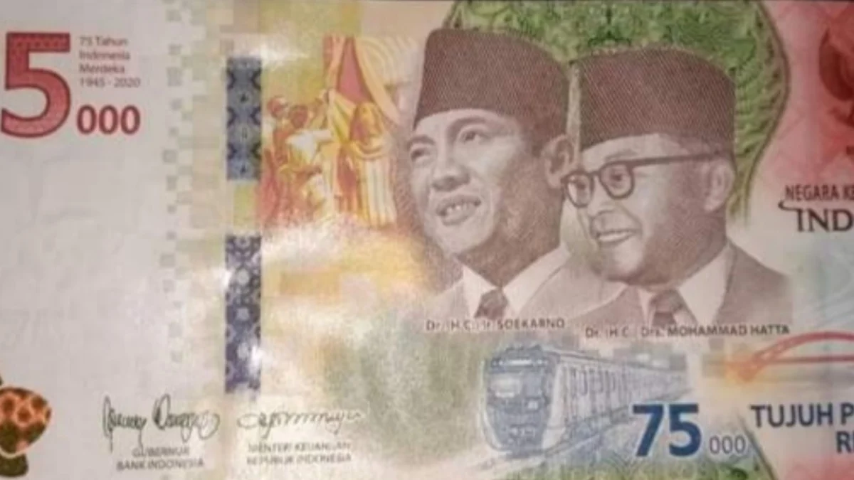 WOW DI BAYAR 40JUTA, Uang Kertas 75 Ribu Rupiah, Asal Seperti Ini