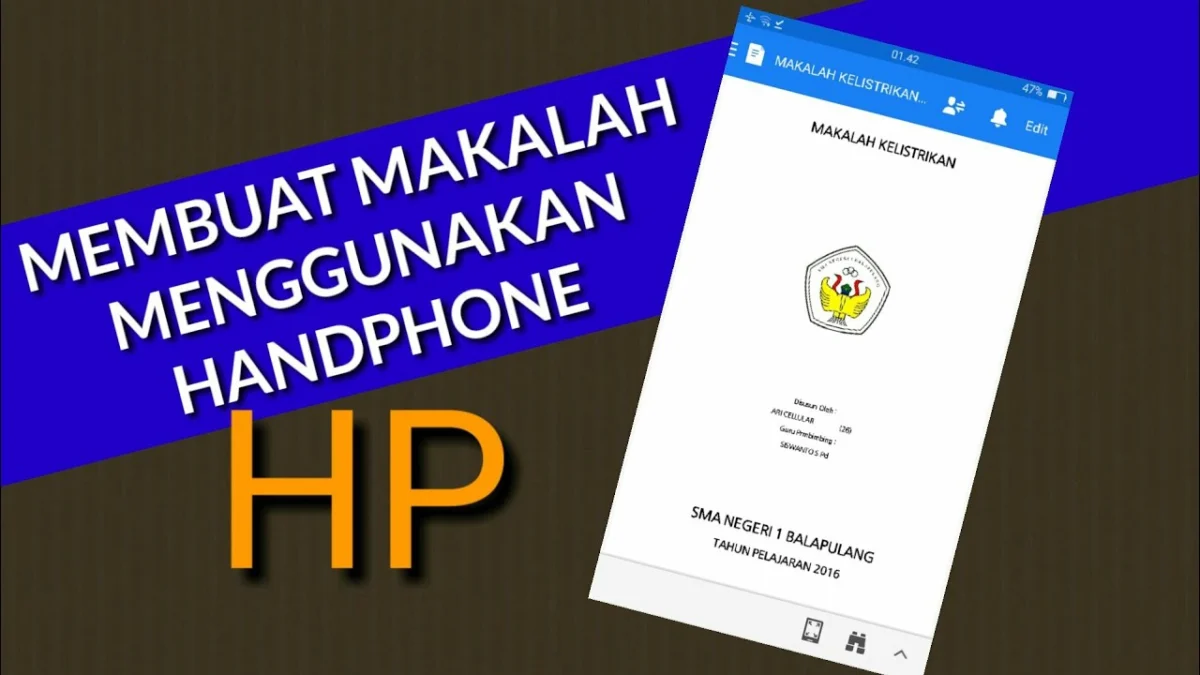 cara bikin makalah di hp