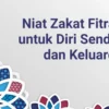 niat zakat fitrah