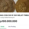 Ilustrasi Harga Uang Koin 500 Melati Terbaru