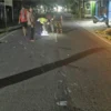 Lokasi tabrakan maut di Jalan Raya Desa Cihideunggirang, Kuningan