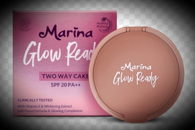 AUTO GLOWING, Berikut Cara Pakai Marina Glow Ready Two Way Cake Agar Wajah Sehat Berkilau