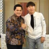 Shin tae yong bersama Erick Thohir