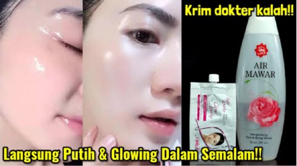 air mawar viva bikin putih dan glowing