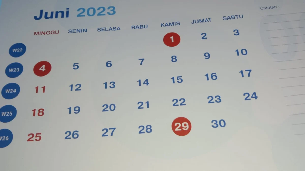 libur 5 hari akhir juni 2023