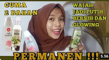 Cara membuat wajah glowing dengan air mawar viva dan minyak jaitun.