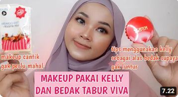 hack make up tahan lama memakai krim kelly dan bedak tabur viva.