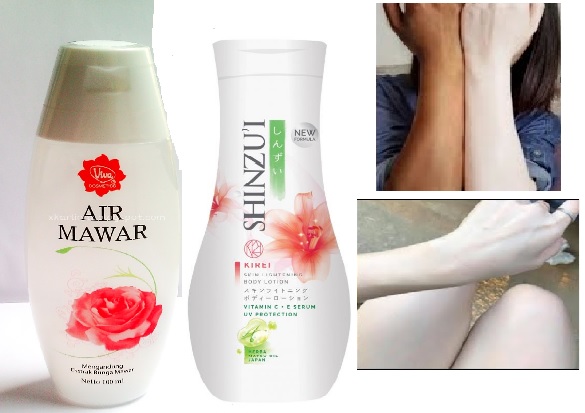 Lotion pemutih dari air mawar viva