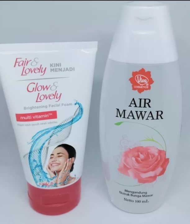 BIKIN TAKJUB Cuma Di Bawah 20 Ribu, Air Mawar Dicampur Fair and Lovely ...