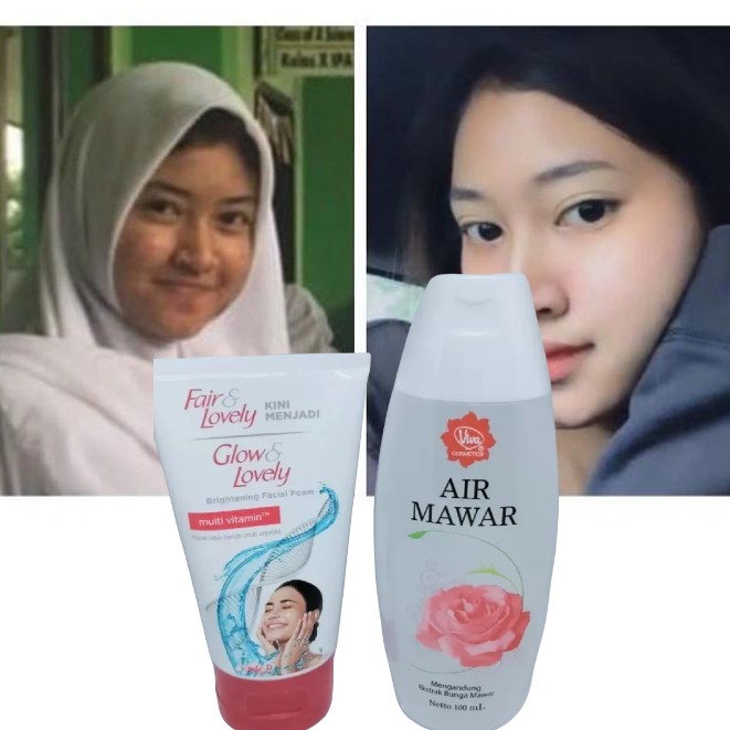 air mawar viva dan fair n lovely