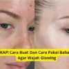 Car pakai maske bahan alami agar wajah glowing.