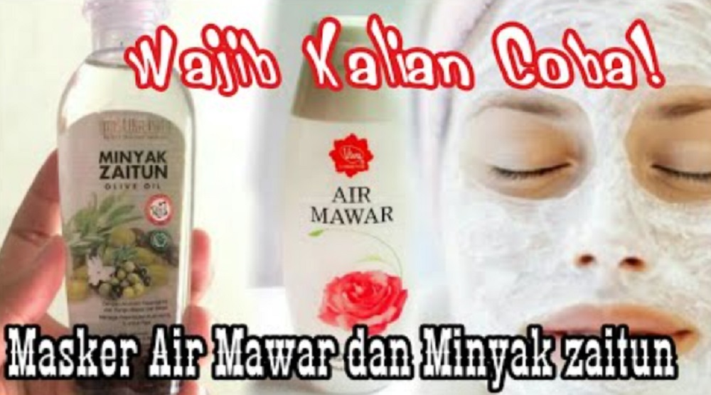 masker air mawar viva dan minyak zaitun