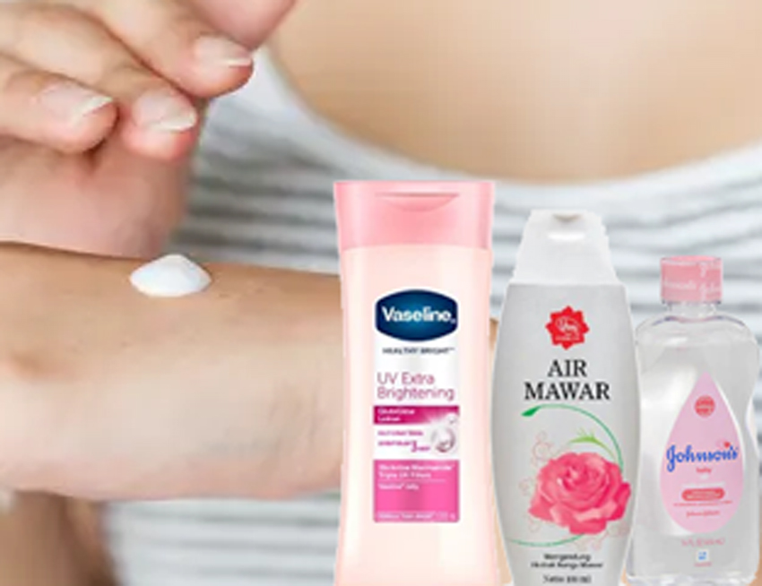 Cara Meracik Body Lotion Vaseline dan Air Mawar Viva Ditambah Baby Oil