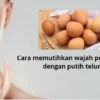 Cara pakai putih telur agar wajah putih permanen.