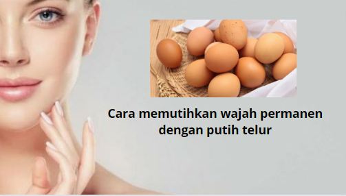 Cara pakai putih telur agar wajah putih permanen.