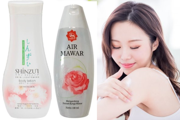 body lotion shinzui dan air mawar viva