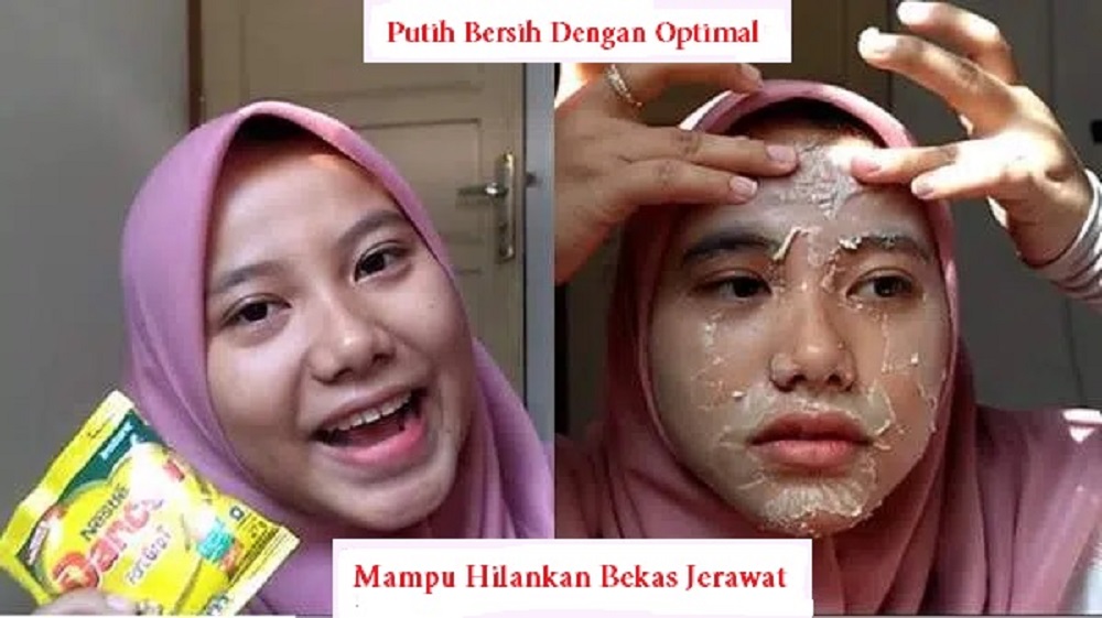 cara menggunakan masker susu Dancow Agar Dapat Wajah Putih