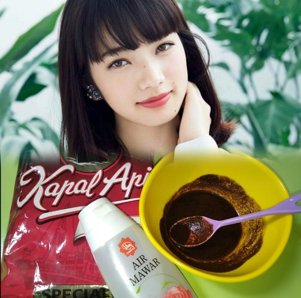 masker kopi dan air mawar viva