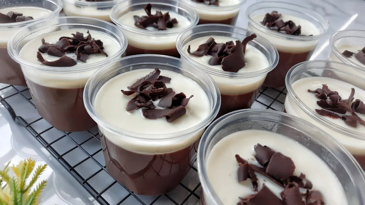 Membuat Puding Susu Coklat Kental Manis