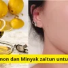 minyak zaitun dan perasan lemon