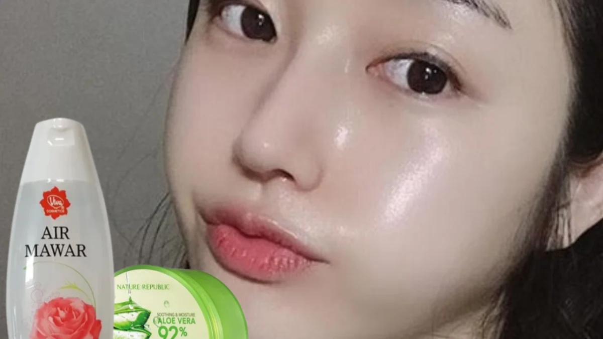 Masker lidah buaya dan air mawar